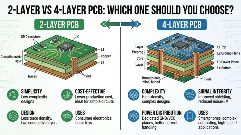2-layer pcb vs 4 layer pcb