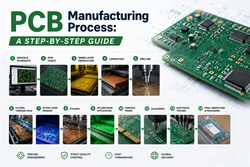 PCB Manufacturing Process- A Step-by-Step Guide